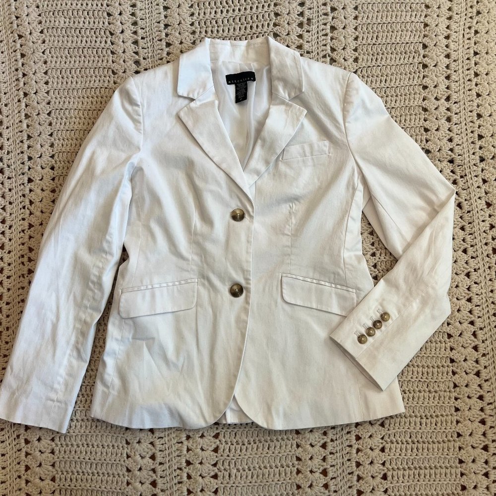 Attention Fully Lined White Blazer